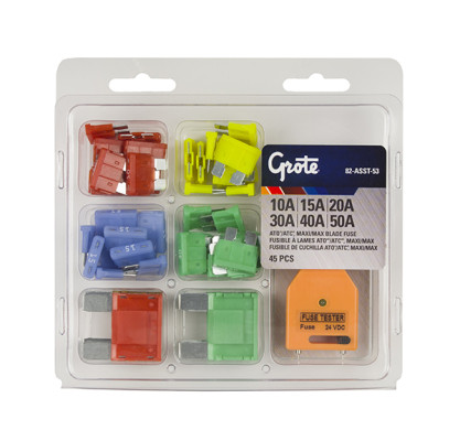 Image of Standard & Large Blade Fuse Assortment, 45 Pk from Grote. Part number: 82-ASST-53