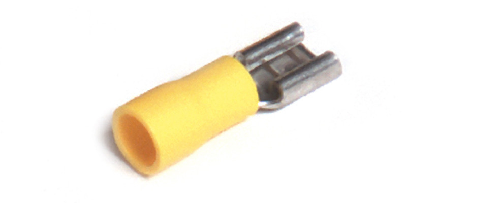 Image of Quick Disconnect, 12; 10 Ga, Female, .250", Pk 100 from Grote. Part number: 83-2587