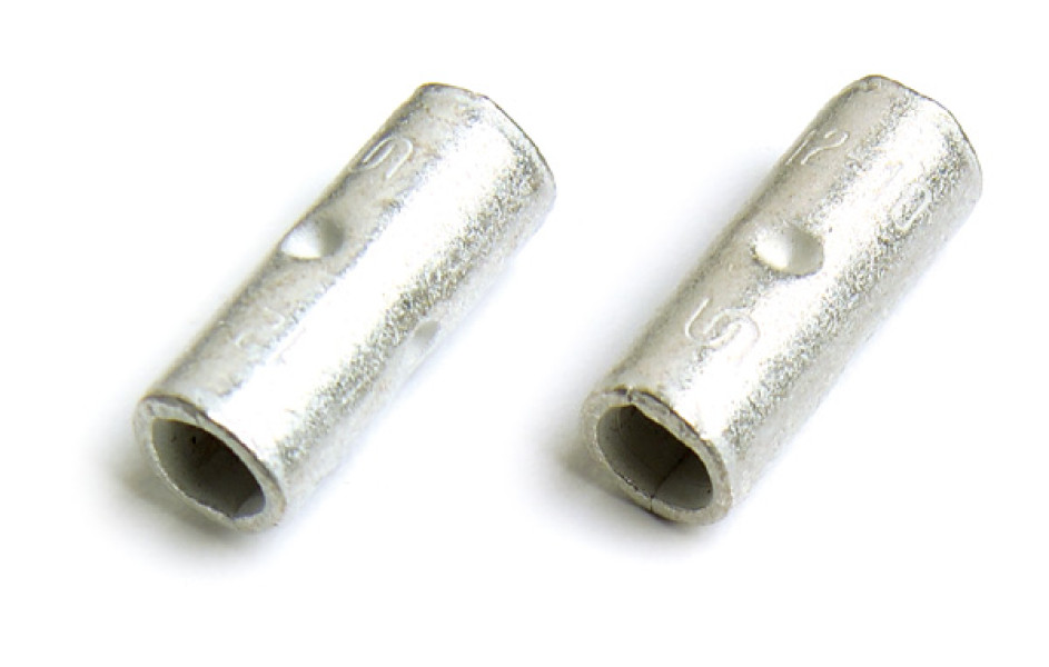 Image of Butt Connector, Uninsulated, Butted Seam, 16; 14 Ga, Pk 100 from Grote. Part number: 83-3101