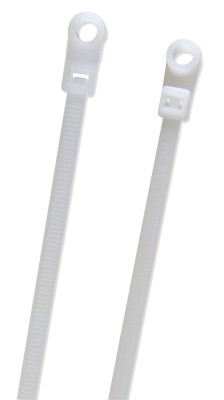 Image of Mounting Tie, White, 15.6", 50 Lb, Pk 100 from Grote. Part number: 83-6027