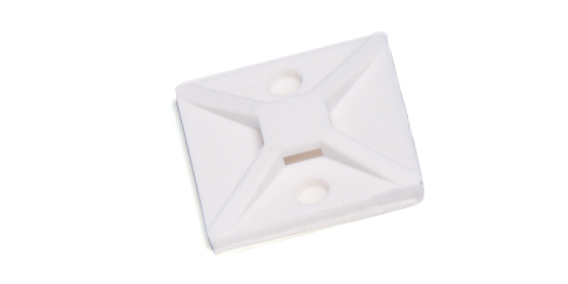 Image of Adhesive Back Mount, White, Double Screw, #8, 50 Lb, Pk 50 from Grote. Part number: 83-6031