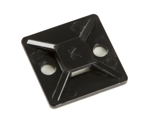 Image of Adhesive Back Mount, Black, Single Screw, #6, 50 Lb, Pk 50 from Grote. Part number: 83-6032