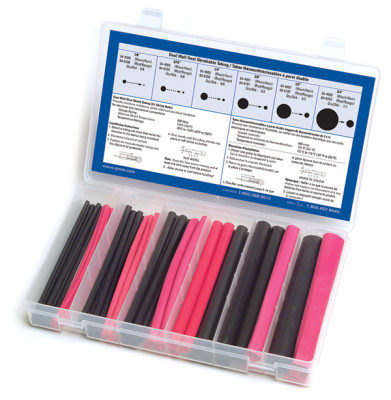Image of Shrink Tubing Kit, 3:1, Dual Wall, Black/Red, 50 Pk from Grote. Part number: 83-6505