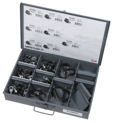 Image of Insualted Rubber Clamp Fleet Kit Assortmt from Grote. Part number: 83-6658