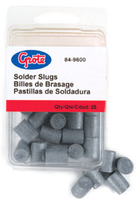Image of Solder Slug, Gray, 6 Ga, Pk 25 from Grote. Part number: 84-9600