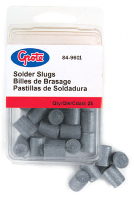 Image of Solder Slug, Gray, 4 Ga, Pk 25 from Grote. Part number: 84-9601