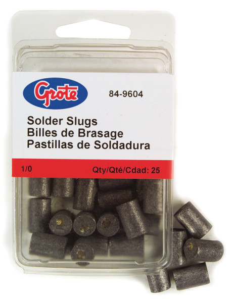 Image of Solder Slug, Black, 1/0 Ga, Pk 25 from Grote. Part number: 84-9604
