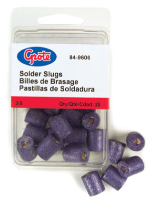 Image of Solder Slug, Purple, 3/0 Ga, Pk 25 from Grote. Part number: 84-9606