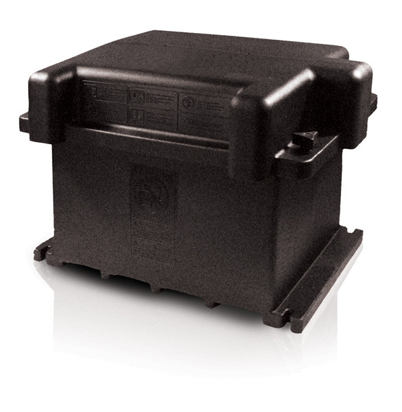 Image of Battery Box, 6V Dual, Gc2, Black, Pk 1 from Grote. Part number: 84-9661