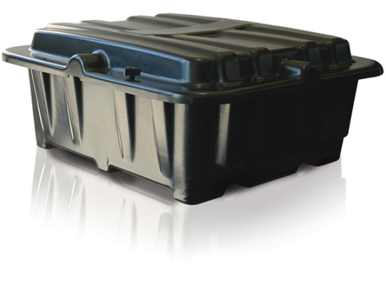 Image of Battery Box, 8D Dual, Side; Side, Black, Pk 1 from Grote. Part number: 84-9665