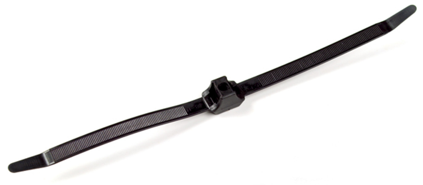 Image of Dual Clamp Tie, Black, 12 3/4", 150 Lb, Pk 10 from Grote. Part number: 85-6040