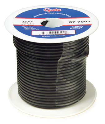 Image of SXL Wire, 14 Gauge, Black, 100 Ft Spool from Grote. Part number: 87-0002