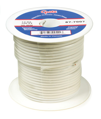 Image of SXL Wire, 16 Gauge, White, 100 Ft Spool from Grote. Part number: 87-2007