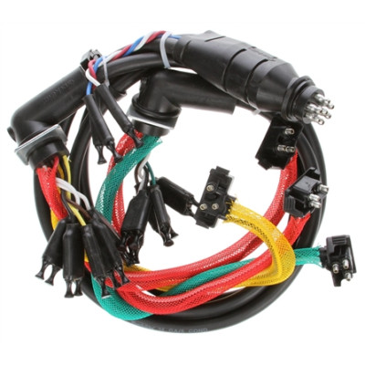 Image of 88 Series, 14 Plug, Rear, 55 in. License, Stop/Turn/Tail Harness, W/ S/T/T, M/C, Auxiliary, Tail Breakout from Trucklite. Part number: TLT-88911-4