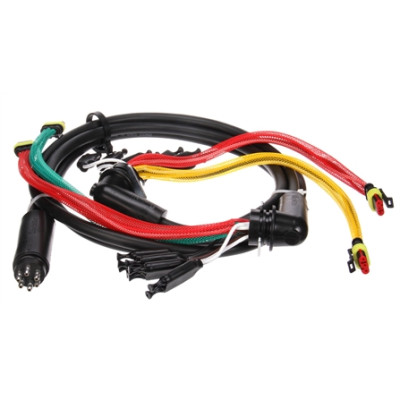 Image of 88 Series, 14 Plug, Rear, 55 in. License, Turn Signal Harness, W/ S/T/T, M/C, Auxiliary, Tail Breakout from Trucklite. Part number: TLT-88930-4