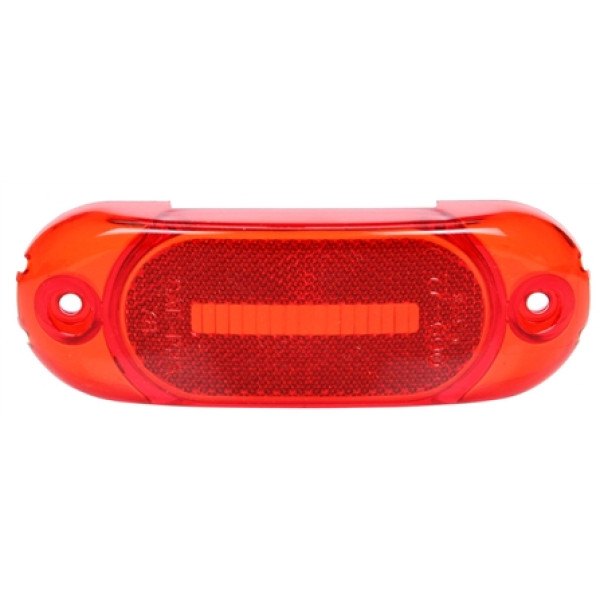 Image of Signal-Stat, Rectangular, Red, Polycarbonate, Replacement Lens, 2 Screw from Signal-Stat. Part number: TLT-SS8900-S