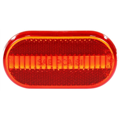 Image of Signal-Stat, Oval, Red, Acrylic, Replacement Lens, Snap-Fit from Signal-Stat. Part number: TLT-SS8933-S