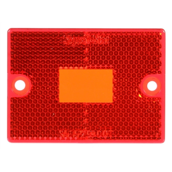 Image of Signal-Stat, Rectangular, Red, Acrylic, Replacement Lens, 2 Screw from Signal-Stat. Part number: TLT-SS8947-S