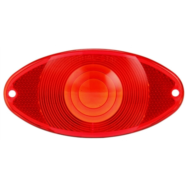 Image of Signal-Stat, Oval, Red, Acrylic, Replacement Lens, Snap-Fit from Signal-Stat. Part number: TLT-SS9001-S