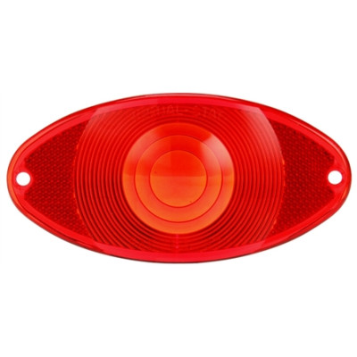 Image of Signal-Stat, Oval, Red, Acrylic, Replacement Lens, Snap-Fit from Signal-Stat. Part number: TLT-SS9001-S