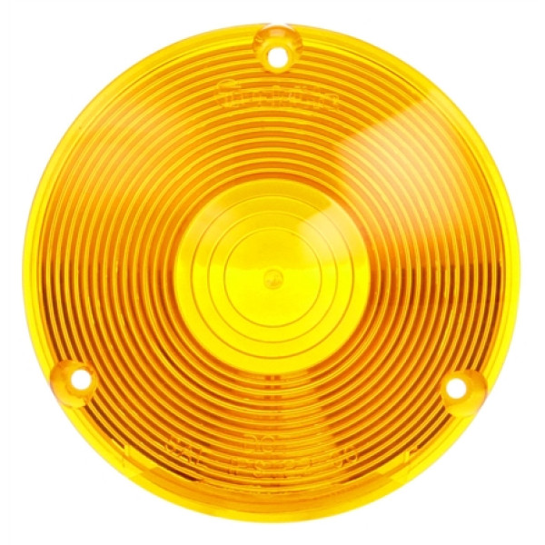 Image of Signal-Stat, Circular, Yellow, Acrylic, Replacement Lens, 3 Screw from Signal-Stat. Part number: TLT-SS9016A-S