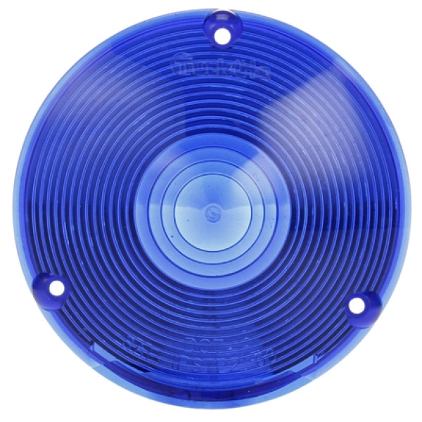 Image of Signal-Stat, Circular, Blue, Acrylic, Replacement Lens, 3 Screw from Signal-Stat. Part number: TLT-SS9016B-S