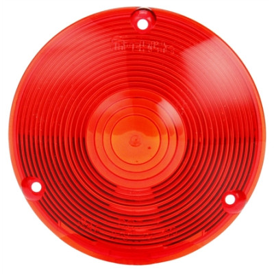 Image of Signal-Stat, Circular, Red, Acrylic, Replacement Lens, 3 Screw, Bulk from Signal-Stat. Part number: TLT-SS9016-3