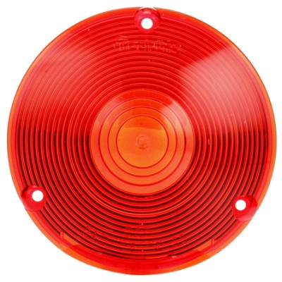 Image of Signal-Stat, Circular, Red, Acrylic, Replacement Lens, 3 Screw from Signal-Stat. Part number: TLT-SS9021-S