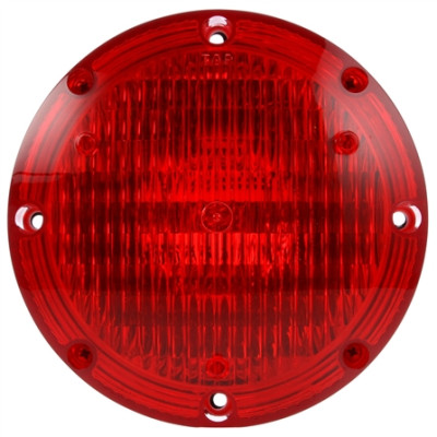 Image of Bus, Incan., Red, Round, 1 Bulb, S/T/T, Black Bracket, Two Screw, 12V from Trucklite. Part number: TLT-90326R4