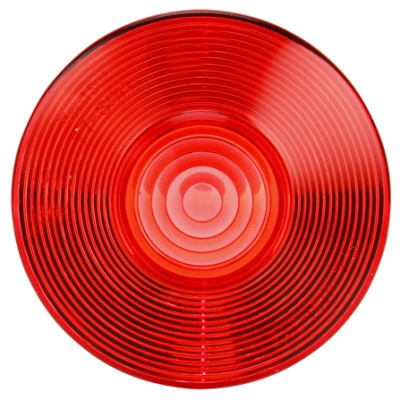 Image of Signal-Stat, Circular, Red, Polycarbonate, Replacement Lens, Snap-Fit from Signal-Stat. Part number: TLT-SS9041-S
