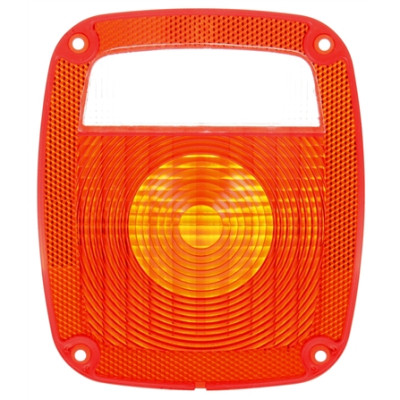 Image of Signal-Stat, Rectangular, Red, Polycarbonate, Replacement Lens, 4 Screw from Signal-Stat. Part number: TLT-SS9049-S