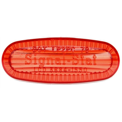 Image of Signal-Stat, Rectangular, Red, Polycarbonate, Replacement Lens, Snap-Fit from Signal-Stat. Part number: TLT-SS9059-S