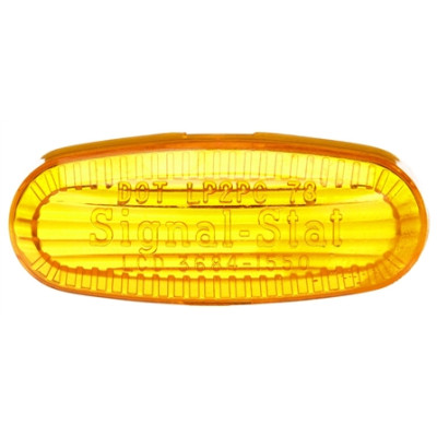 Image of Signal-Stat, Oval, Yellow, Polycarbonate, Replacement Lens, Snap-Fit from Signal-Stat. Part number: TLT-SS9061A-S