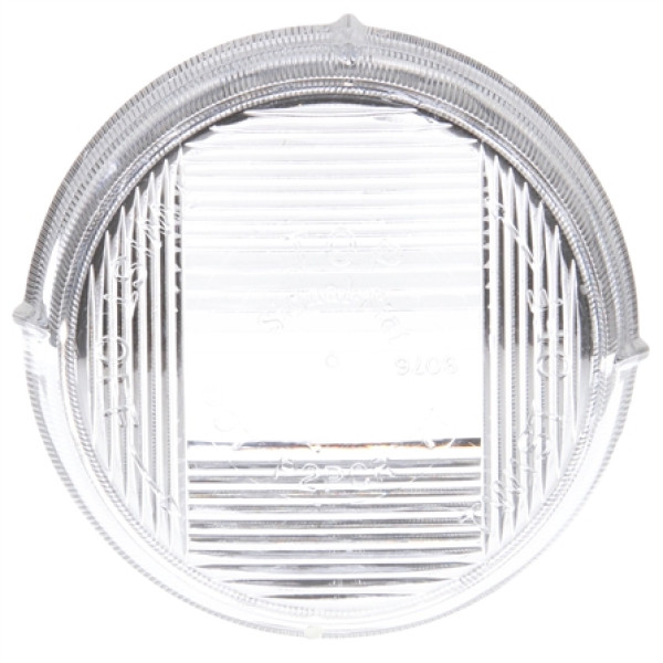 Image of Signal-Stat, Circular, Clear, Polycarbonate, Replacement Lens, Snap-Fit from Signal-Stat. Part number: TLT-SS9076W-S