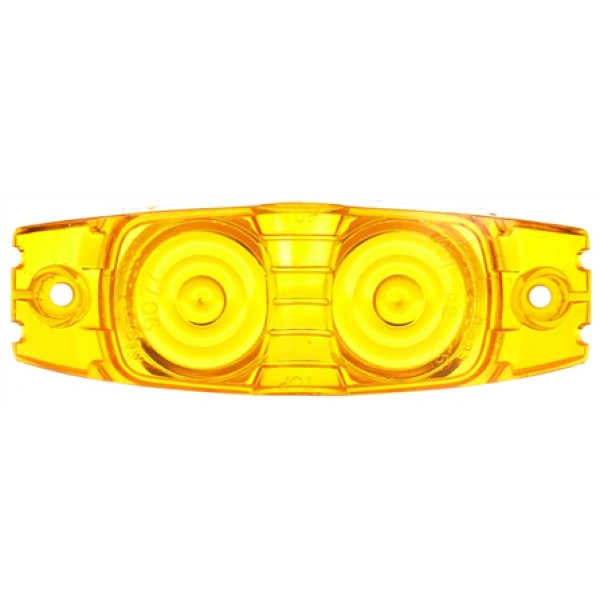 Image of Signal-Stat, Oval, Yellow, Polycarbonate, Replacement Lens, 2 Screw from Signal-Stat. Part number: TLT-SS9077A-S