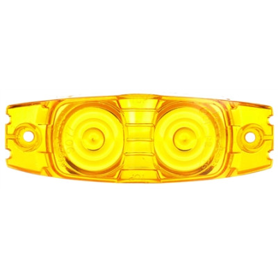 Image of Signal-Stat, Oval, Yellow, Polycarbonate, Replacement Lens, 2 Screw from Signal-Stat. Part number: TLT-SS9077A-S