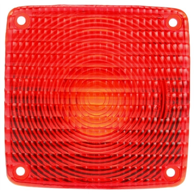 Image of Signal-Stat, Square, Red, Polycarbonate, Replacement Lens, 4 Screw from Signal-Stat. Part number: TLT-SS9079-S