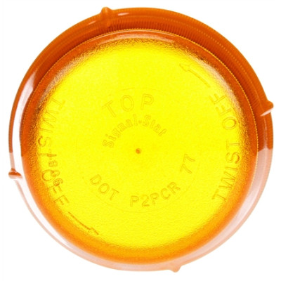 Image of Signal-Stat, Circular, Yellow, Polycarbonate, Replacement Lens, Snap-Fit from Signal-Stat. Part number: TLT-SS9081A-S