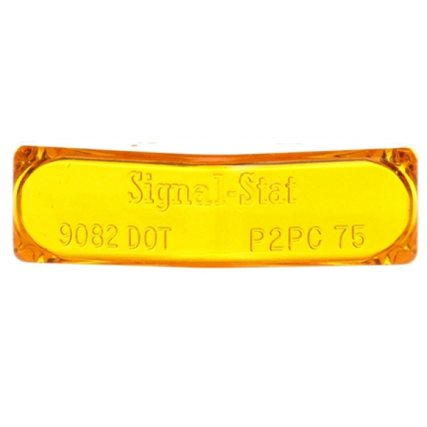 Image of Signal-Stat, Rectangular, Yellow, Polycarbonate, Replacement Lens, Snap-Fit from Signal-Stat. Part number: TLT-SS9082A-S