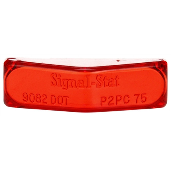 Image of Signal-Stat, Rectangular, Red, Polycarbonate, Replacement Lens, Snap-Fit from Signal-Stat. Part number: TLT-SS9082-S