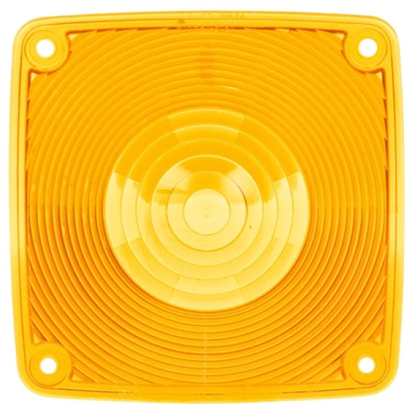 Image of Signal-Stat, Square, Yellow, Polycarbonate, Replacement Lens, 4 Screw from Signal-Stat. Part number: TLT-SS9083A-S