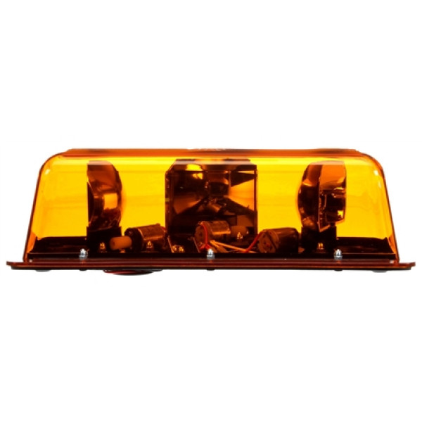 Image of Halogen, Yellow, Rectangular, 2 Bulb, Mini Light Bar, Permanent Mount, 12V from Trucklite. Part number: TLT-92524Y4