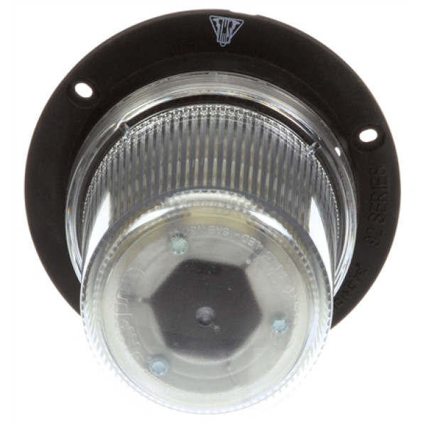 Image of LED, Medium Profile Beacon, Clear, Permanent/Pipe Mount, 12V from Trucklite. Part number: TLT-92565C4