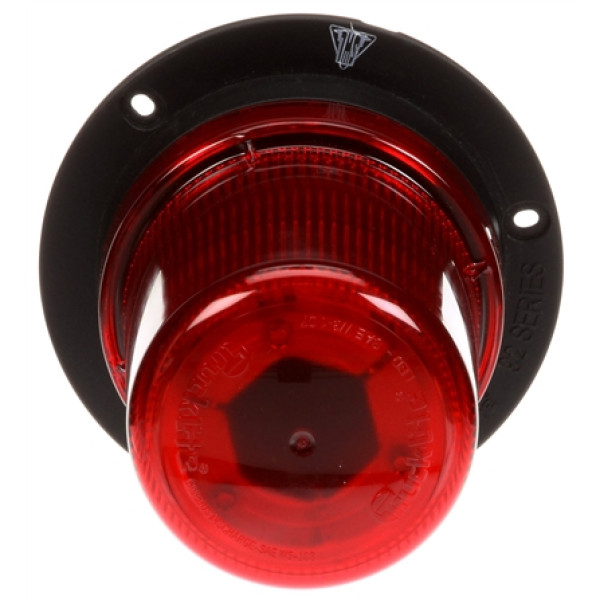 Image of LED, Medium Profile Beacon, Red, Permanent/Pipe Mount, 12V from Trucklite. Part number: TLT-92565R4