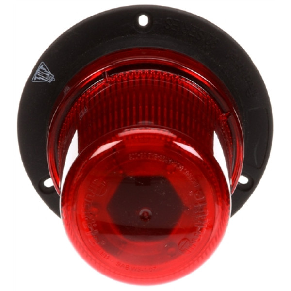 Image of LED, Medium Profile Beacon, Red, Permanent/Pipe Mount, 24V from Trucklite. Part number: TLT-92568R4