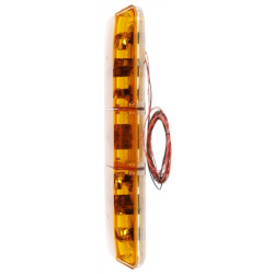 Image of Halogen, Yellow, Rectangular, 4 Bulb, Light Bar, Permanent Mount, 12V from Trucklite. Part number: TLT-92670Y4