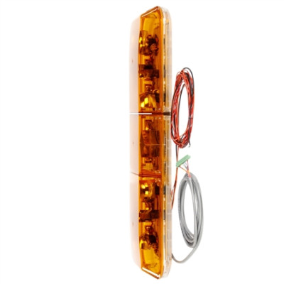 Image of Halogen, Yellow, Rectangular, 4 Bulb, Light Bar, Permanent Mount, 12V from Trucklite. Part number: TLT-92672Y4