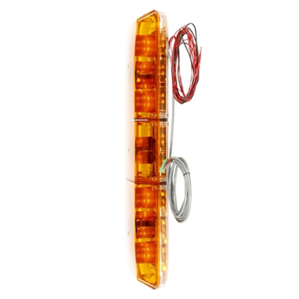 Image of Incandescent, Yellow, Rectangular, 4 Bulb, Light Bar, Permanent Mount, 12V from Trucklite. Part number: TLT-92673Y4