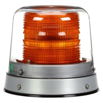 Image of LED, High Profile Beacon, Yellow, Permanent Mount, 12-24V from Trucklite. Part number: TLT-92865Y4