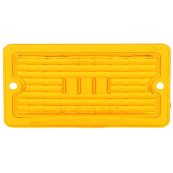 Image of Signal-Stat, Rectangular, Yellow, Acrylic, Replacement Lens, 2 Screw from Signal-Stat. Part number: TLT-SS9371A-S